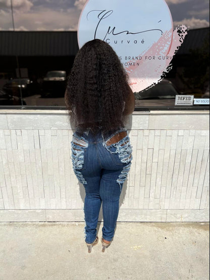 Jalissa Distress Jeans